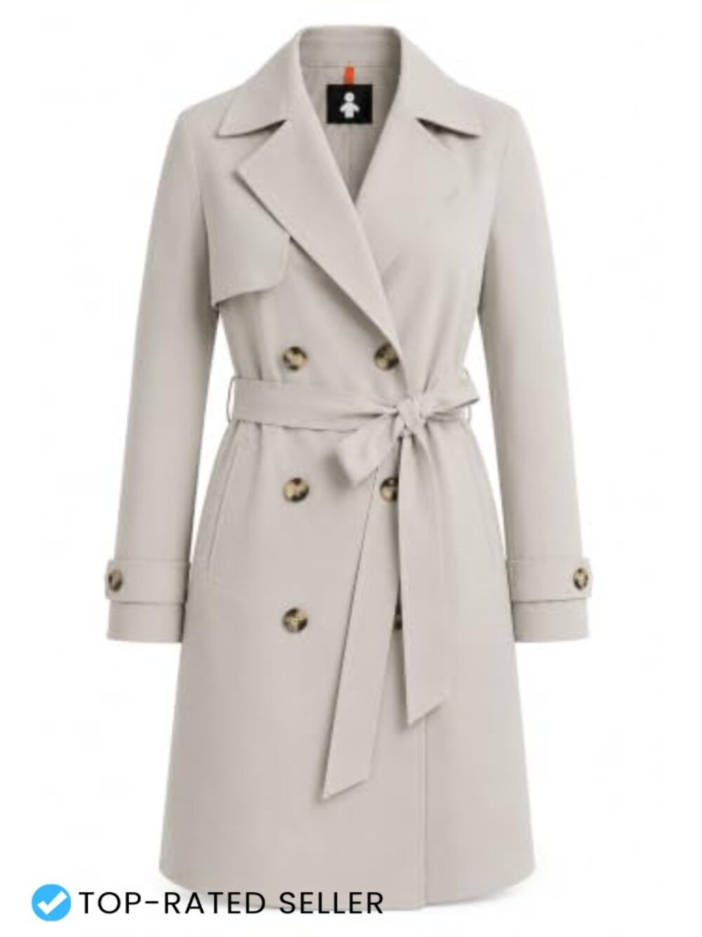 Orolay CHIIONE Women Trench Coat Long Double Breasted Belted Rain Coat